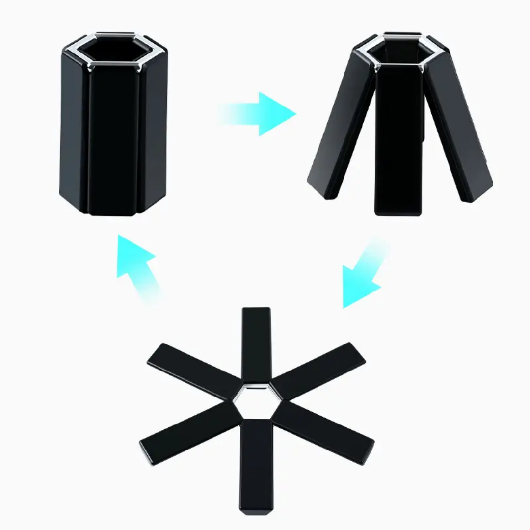 4-in-1 Foldable Pot Holder, Bowl, Coaster & Cup – Heat-Resistant, Compact & Travel-Friendly