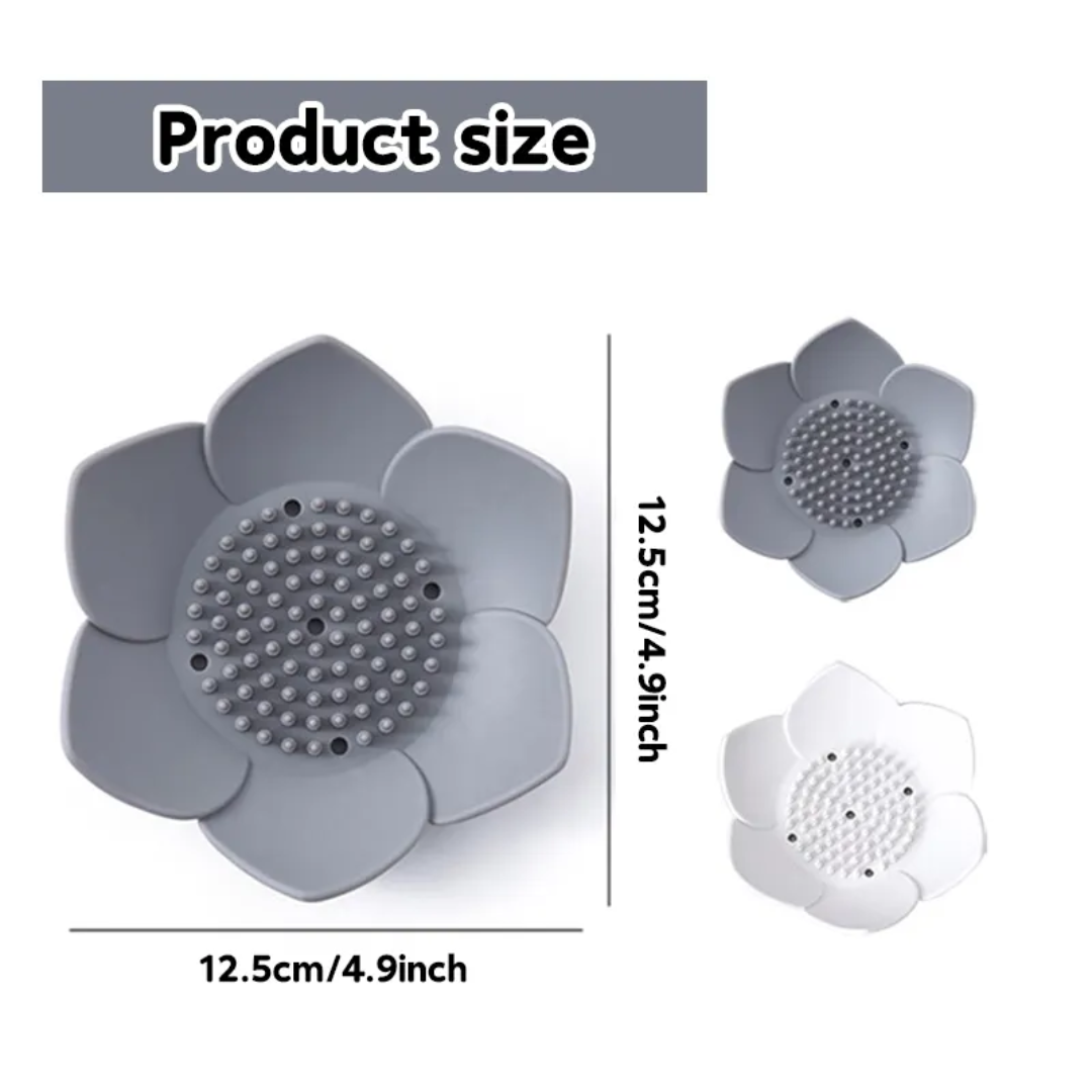 Silicone Soap Drainage Sponge – Non-Slip, Quick-Drying, Eco-Friendly Soap Dish
