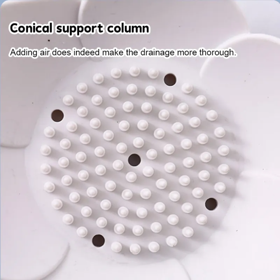 Silicone Soap Drainage Sponge – Non-Slip, Quick-Drying, Eco-Friendly Soap Dish