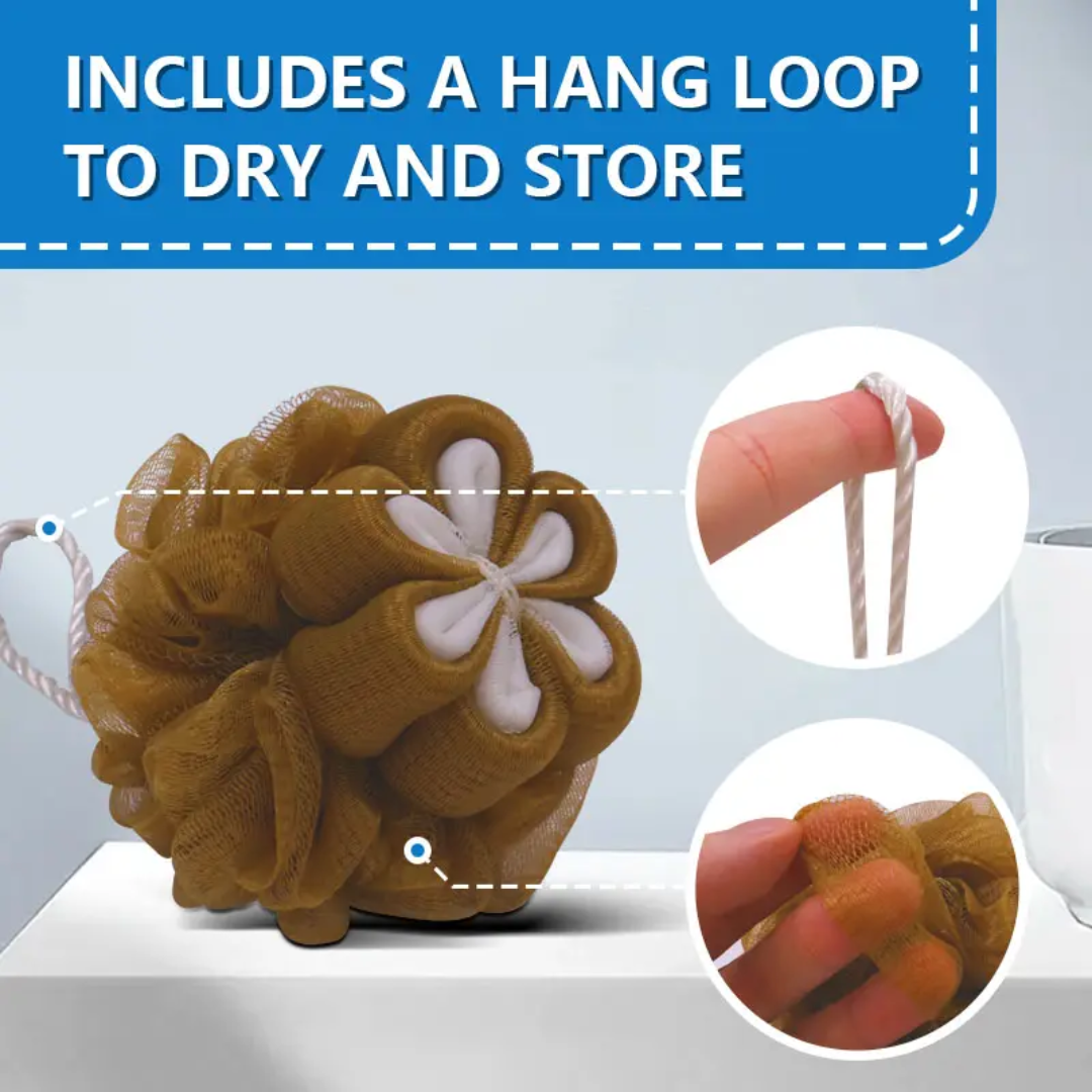 Soft Mesh Bath Ball - Luxurious Body Cleaner for Smooth, Radiant Skin