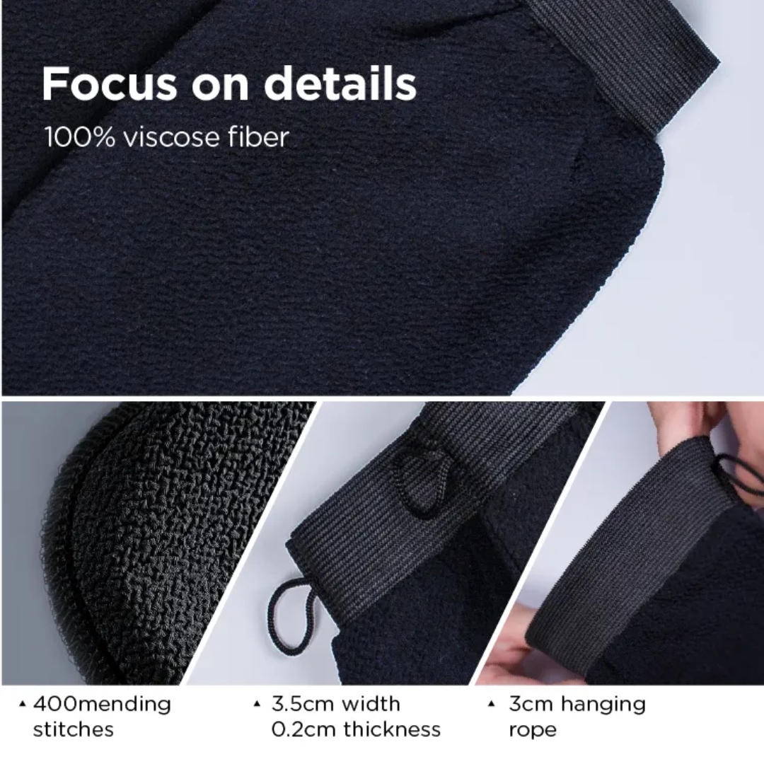 Double-Sided Exfoliating Scrub Glove - Soft & Firm for Perfect Skin