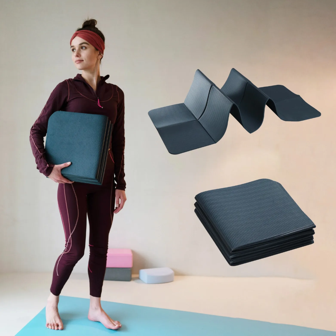 Premium Thick Yoga Folding Mat – Non-Slip, Extra Cushioned Exercise Mat for Comfort & Support