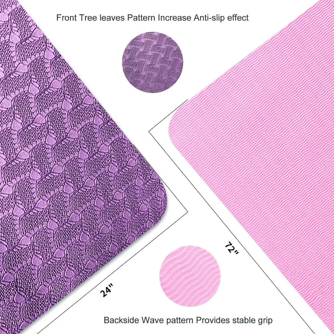 Double Layer Yoga Mat – Ultra-Durable, Non-Slip, Cushioning Support for Comfort & Stability