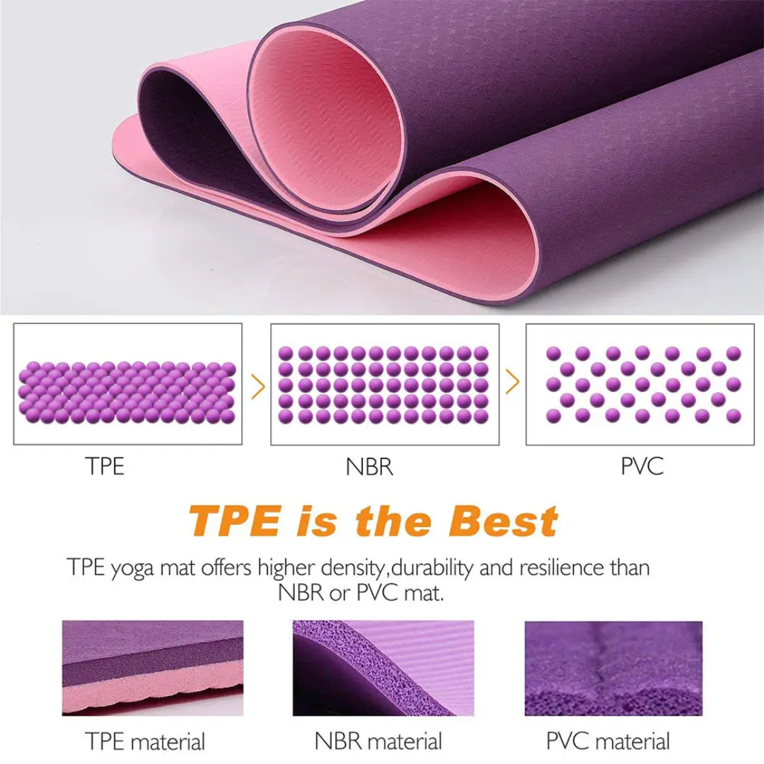 Double Layer Yoga Mat – Ultra-Durable, Non-Slip, Cushioning Support for Comfort & Stability