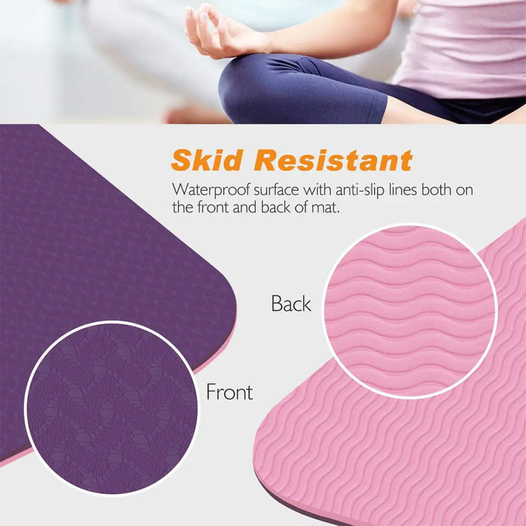 Double Layer Yoga Mat – Ultra-Durable, Non-Slip, Cushioning Support for Comfort & Stability