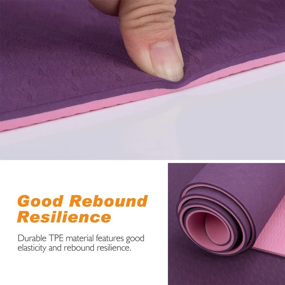 Double Layer Yoga Mat – Ultra-Durable, Non-Slip, Cushioning Support for Comfort & Stability