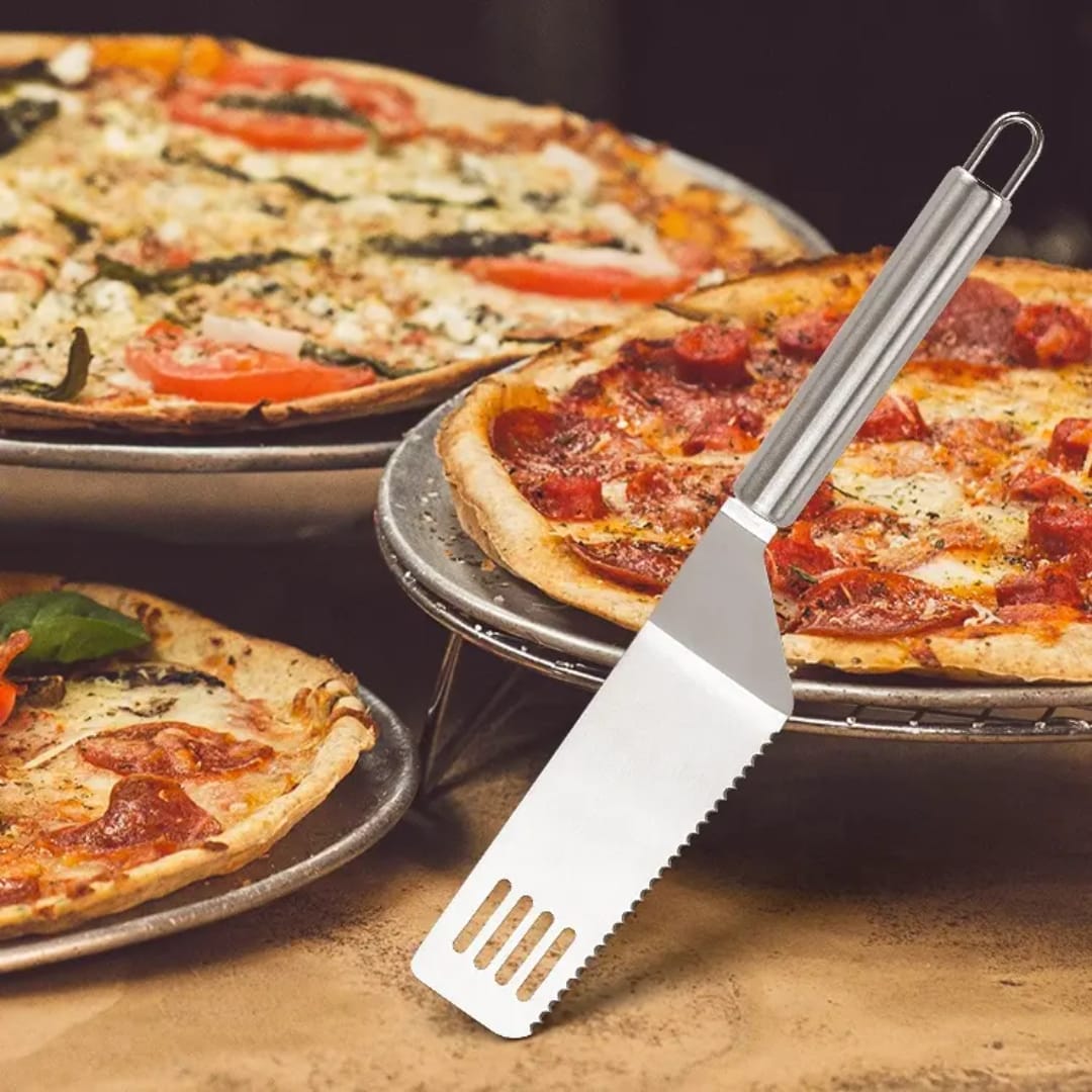 Stainless Steel Grill Turner Spatula – Heavy Duty, Extra-Long Handle for Safe Grilling & Flipping