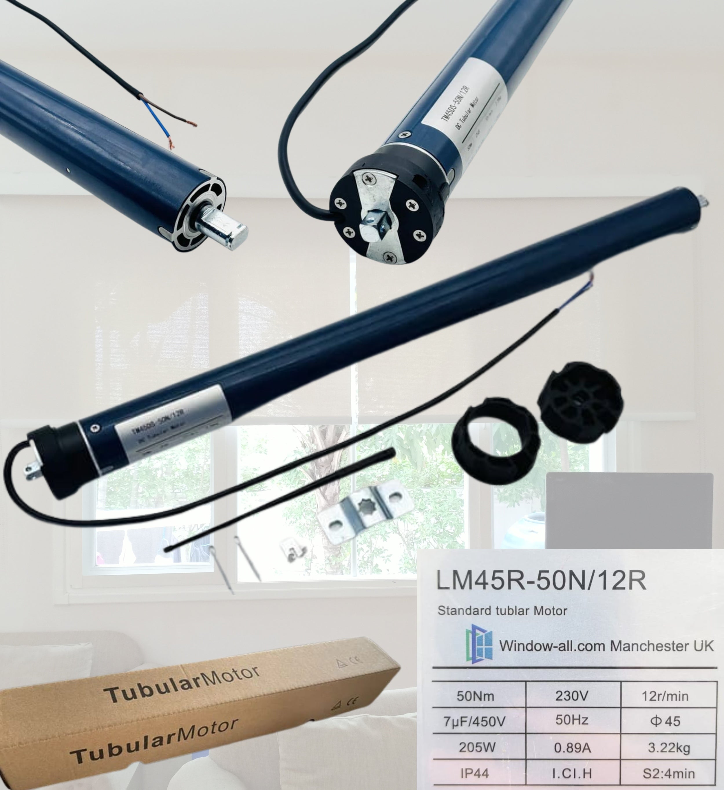 Tubular Motor for Roller Shades & Blinds – Quiet, Powerful, Remote-Ready Automation