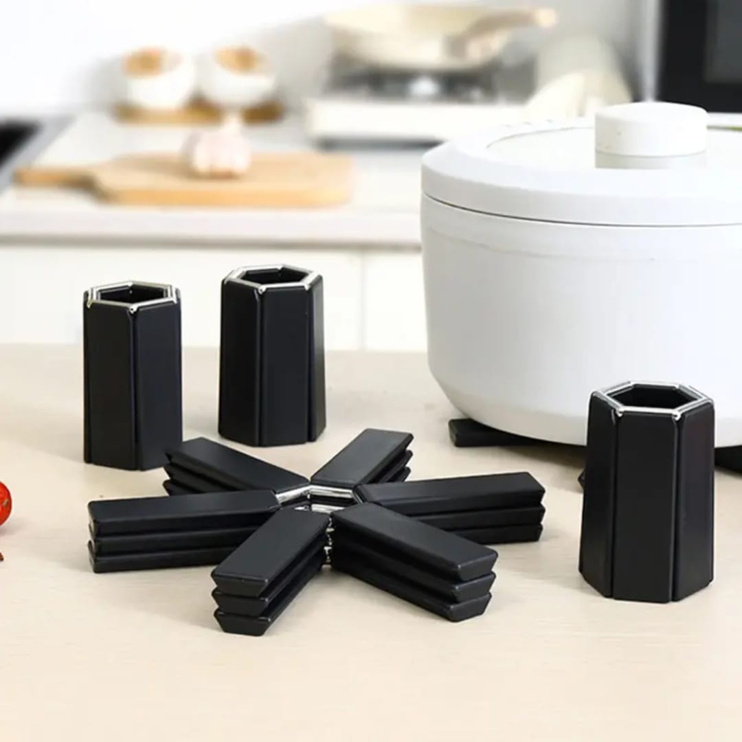 4-in-1 Foldable Pot Holder, Bowl, Coaster & Cup – Heat-Resistant, Compact & Travel-Friendly