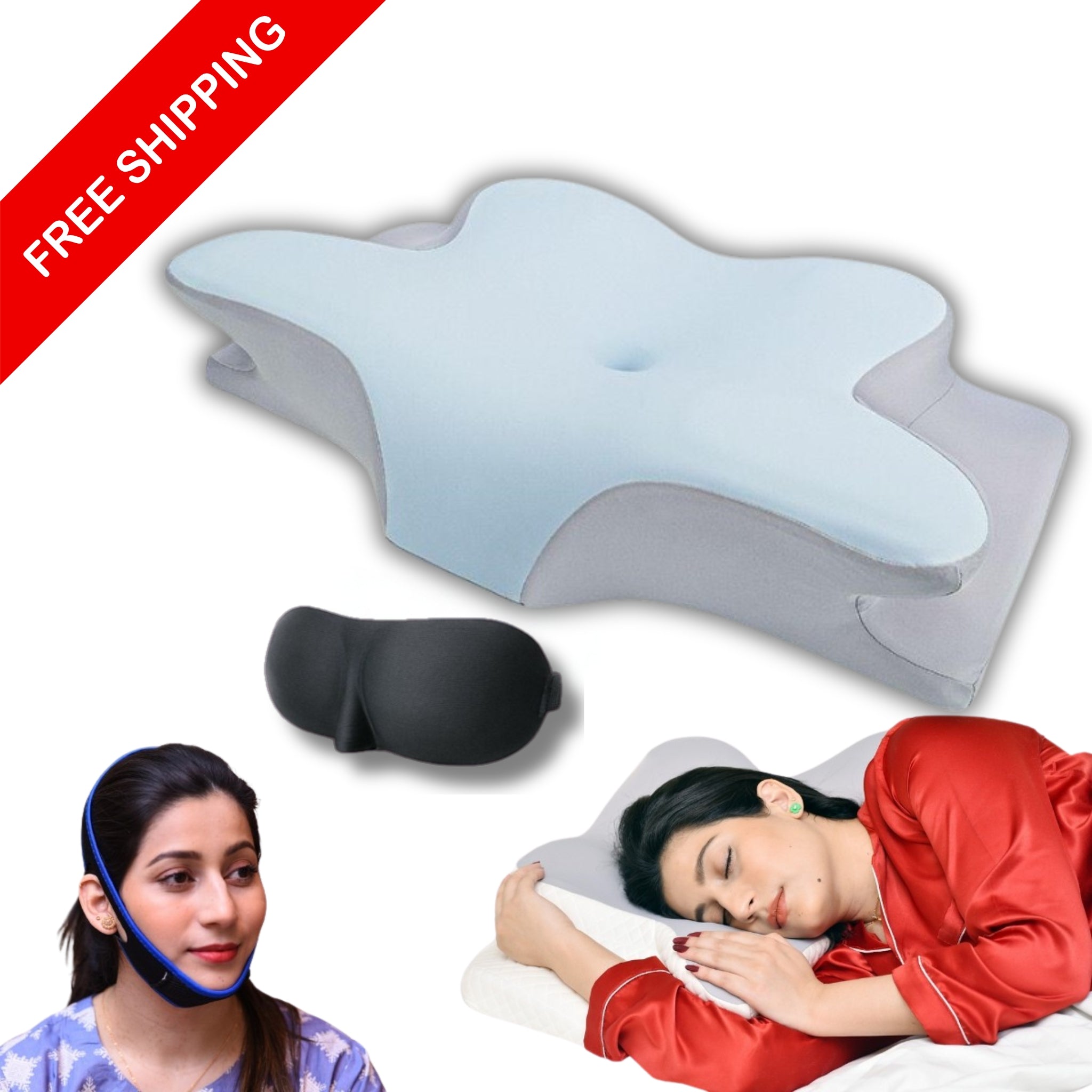 Cervical Pillow for Neck and Shoulder,Contour Memory Foam Pillow,Ergonomic Neck Support Pillow for Side Back Stomach Sleepers with Pillowcase