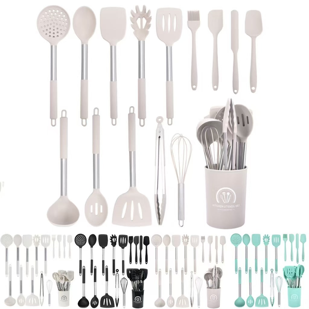 14-Piece Silicone Spatula Set – Heat-Resistant, Non-Stick, BPA-Free Cooking & Baking Utensils