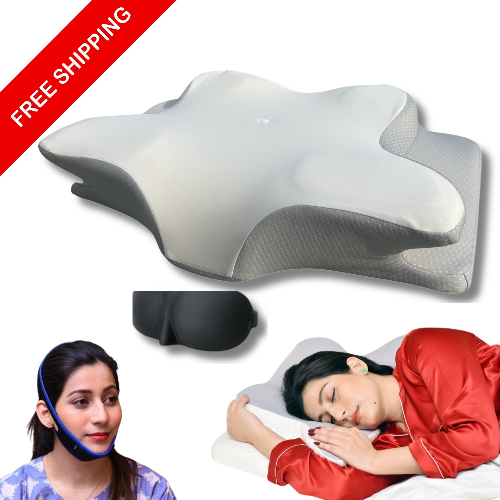 Cervical Pillow for Neck and Shoulder,Contour Memory Foam Pillow,Ergonomic Neck Support Pillow for Side Back Stomach Sleepers with Pillowcase